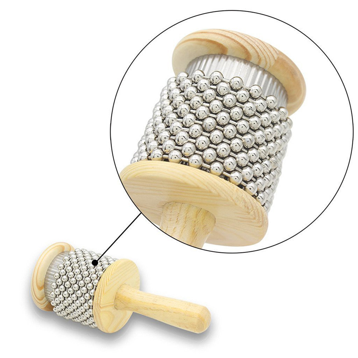 Cabasa Shaker Rattle - Деревянная кабаса-шейкер 2,5 дюйма, из натурального