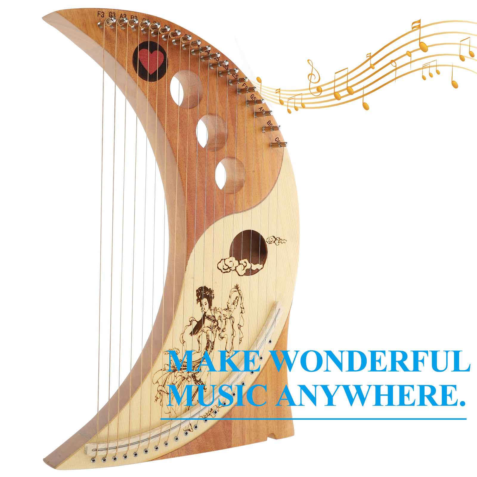 1 комплект древней арфы-лиры,  – обзор и цена Musical Instrument Ancient